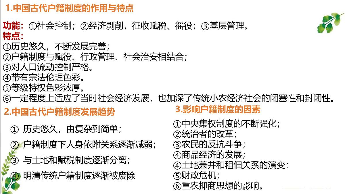 人教统编版高中历史选修1第六单元  基层治理与社会保障 课件第6页