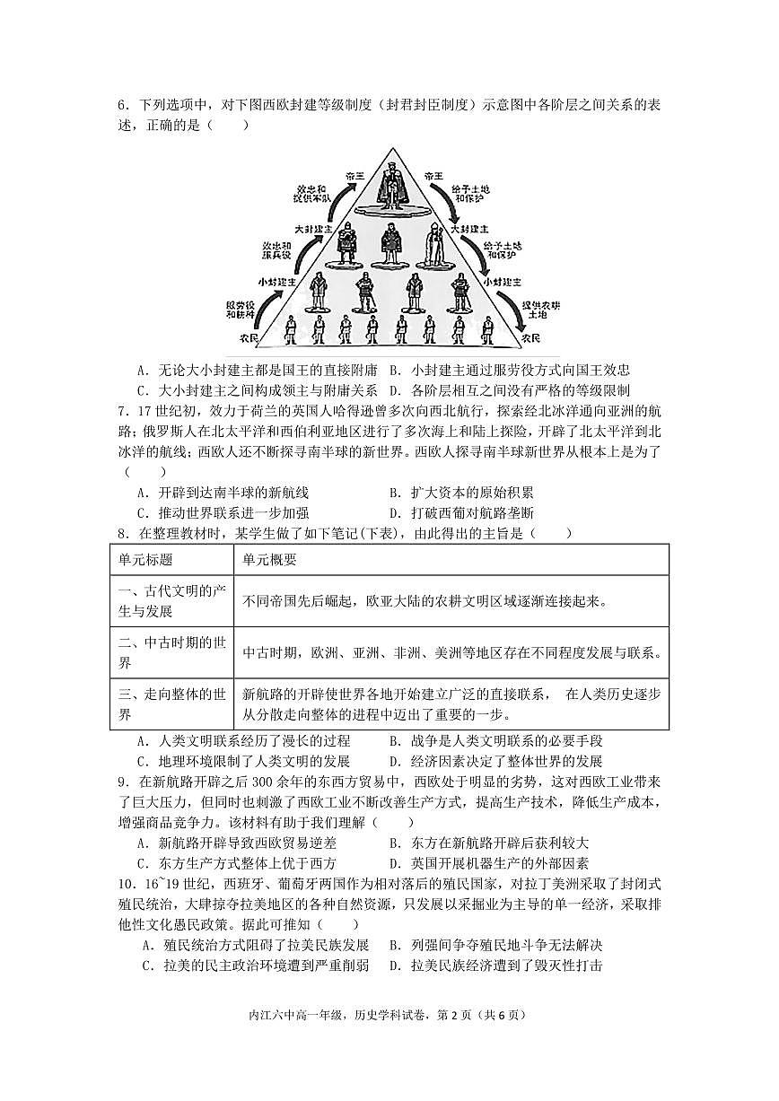 半期试题（历史）第2页