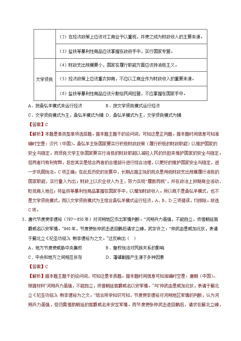 2025年高考押题预测卷：历史（山西、陕西、宁夏、青海专用01）（解析版）第2页