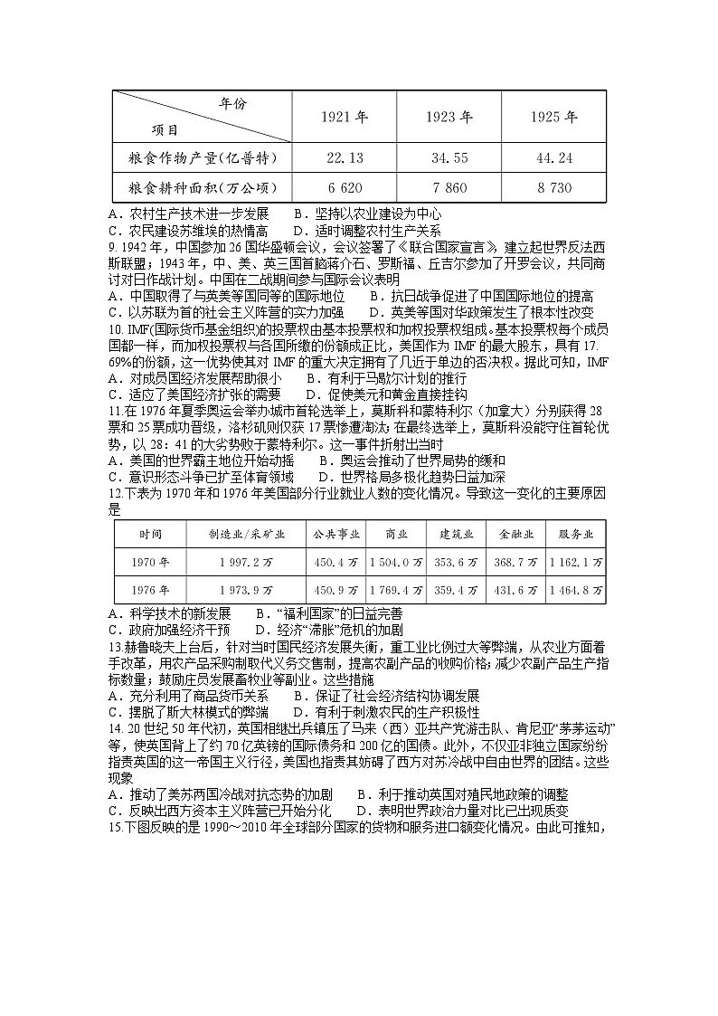 河北省沧州市2022-2023学年高一下学期6月月考历史试题（含答案）第2页