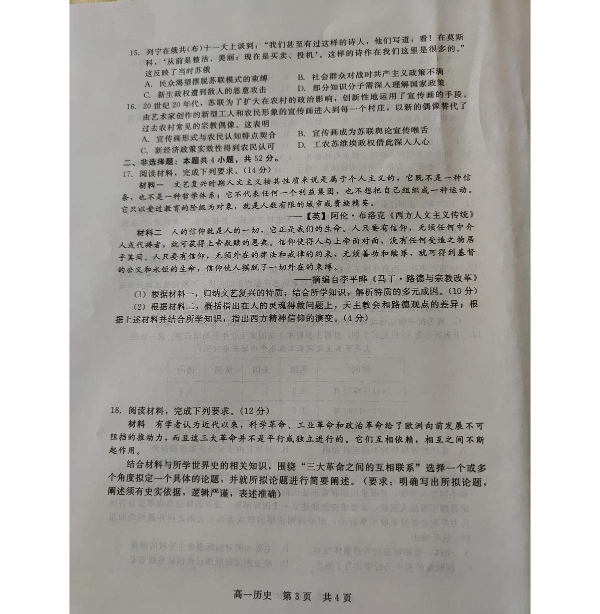 河北省张家口市尚义县第一中学2022-2023学年高一下学期6月月考 历史试卷（含答案）第3页