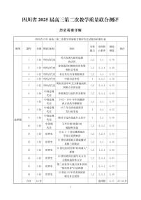四川省2025届高三下学期高考第二次教学质量联合测评历史试题（含答案）
