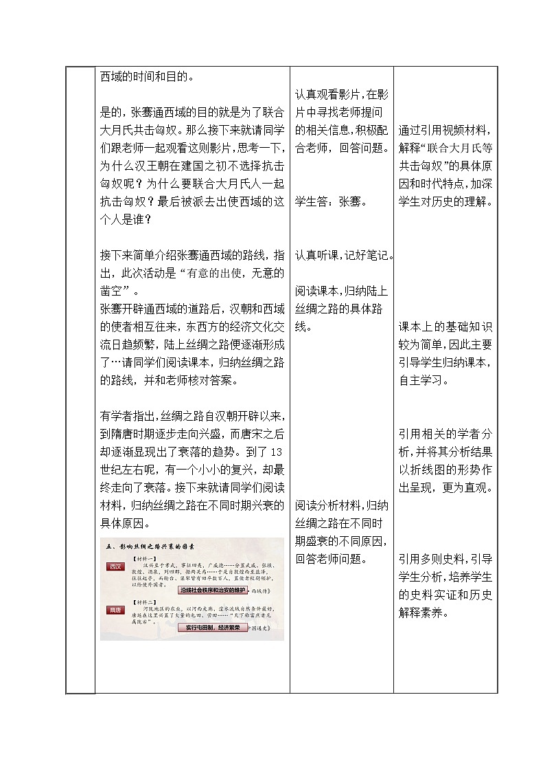 人教统编版高中历史选修3 4-9《古代的商路、贸易与文化交流》教学设计第3页