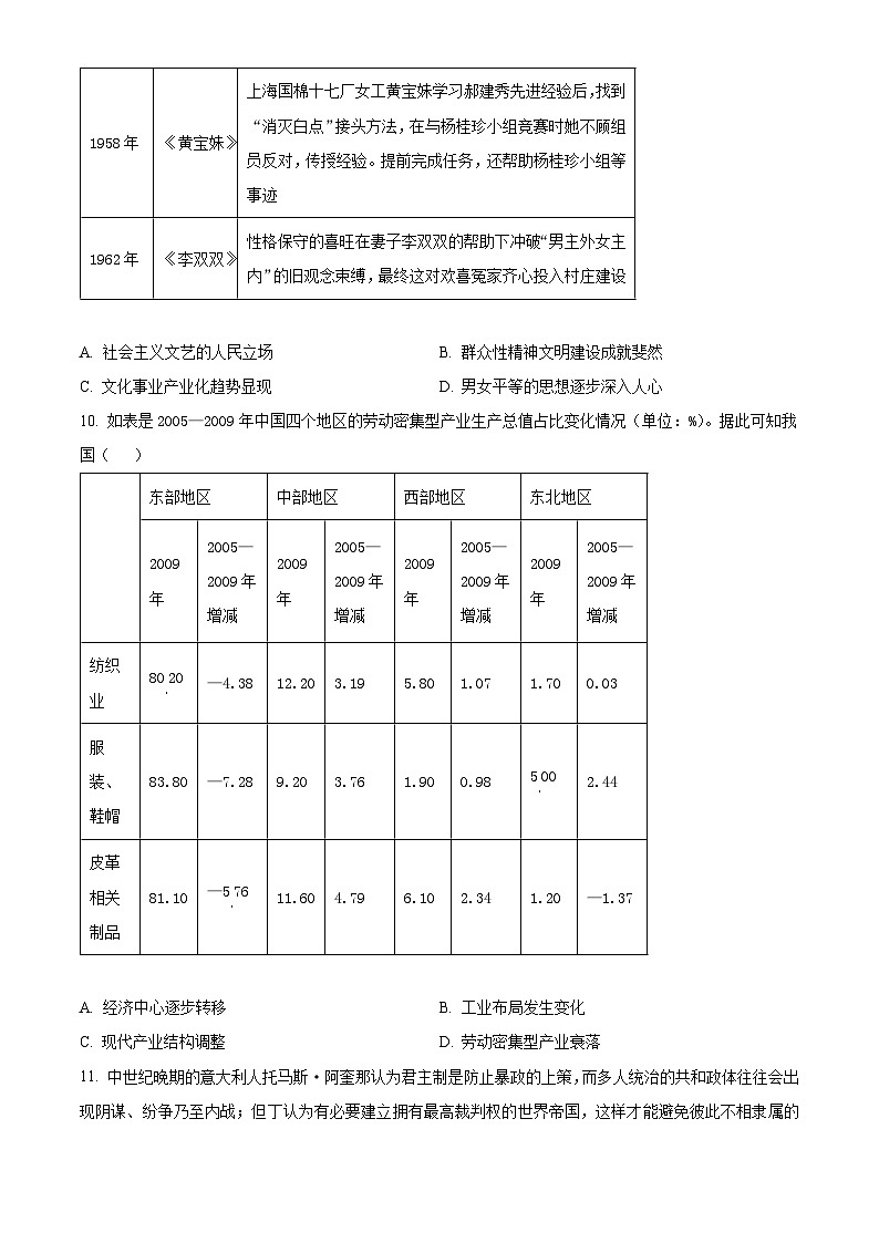 2025届江苏省前黄高级中学高三下学期一模适应性考试历史试题（原卷版+解析版）（高考模拟）第3页