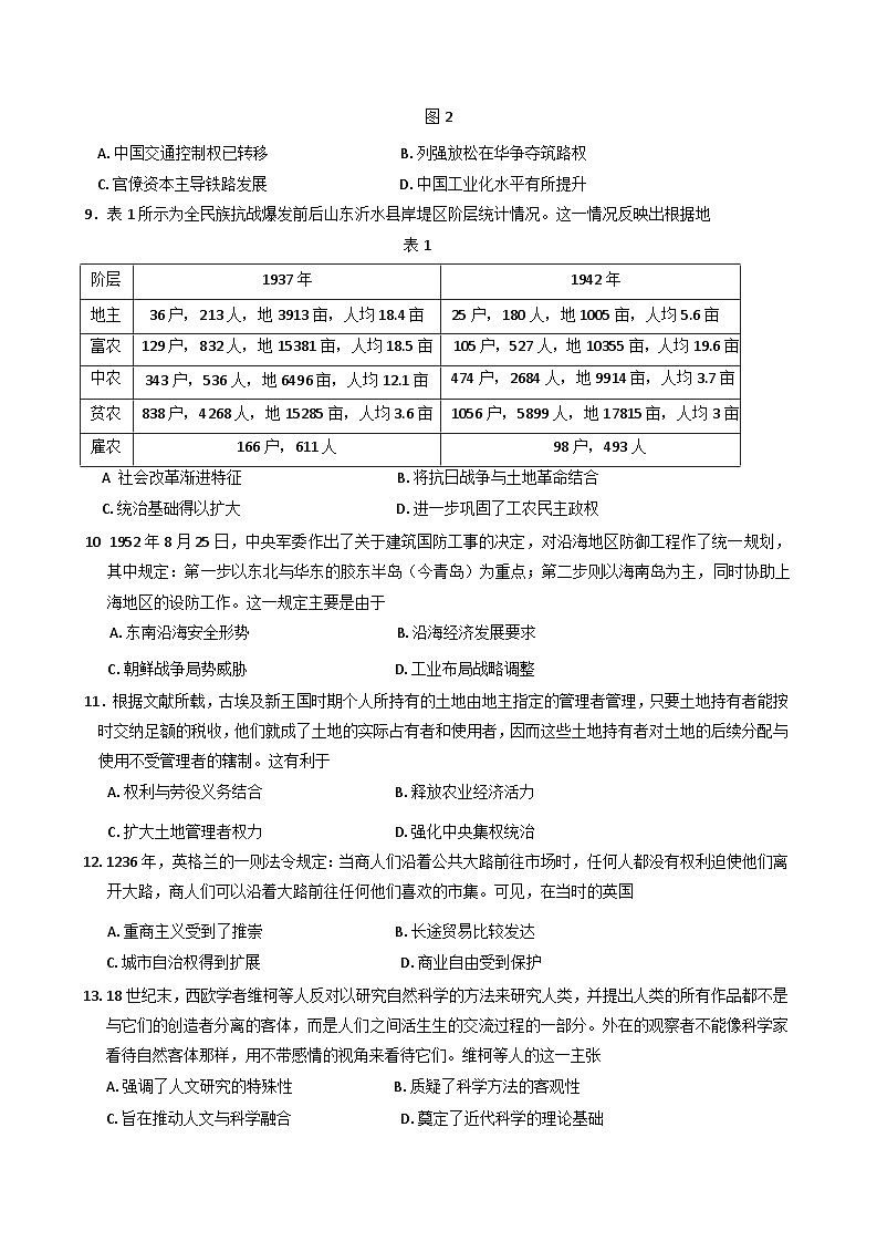 2025届河南省部分高中高三下学期适应性考试（三模）历史试题（含解析）第3页