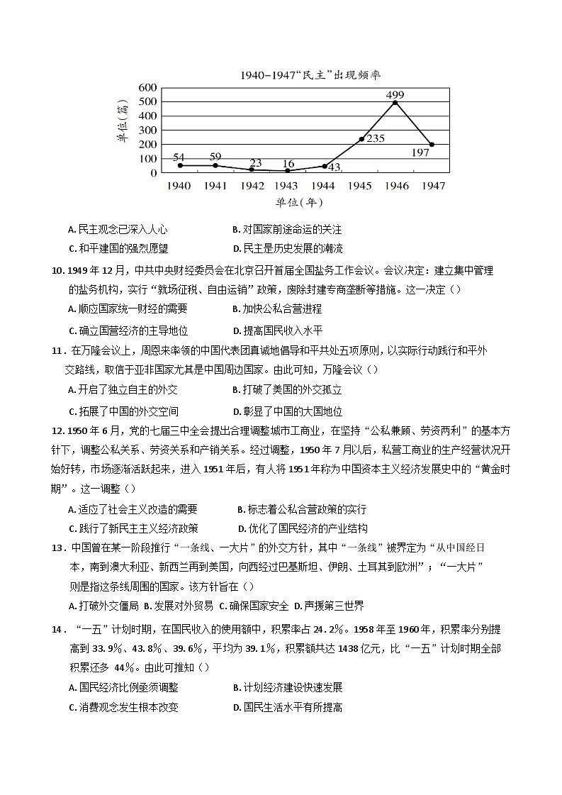 福建省连城县第一中学2024-2025学年高一下学期月考历史试题(含答案）第3页
