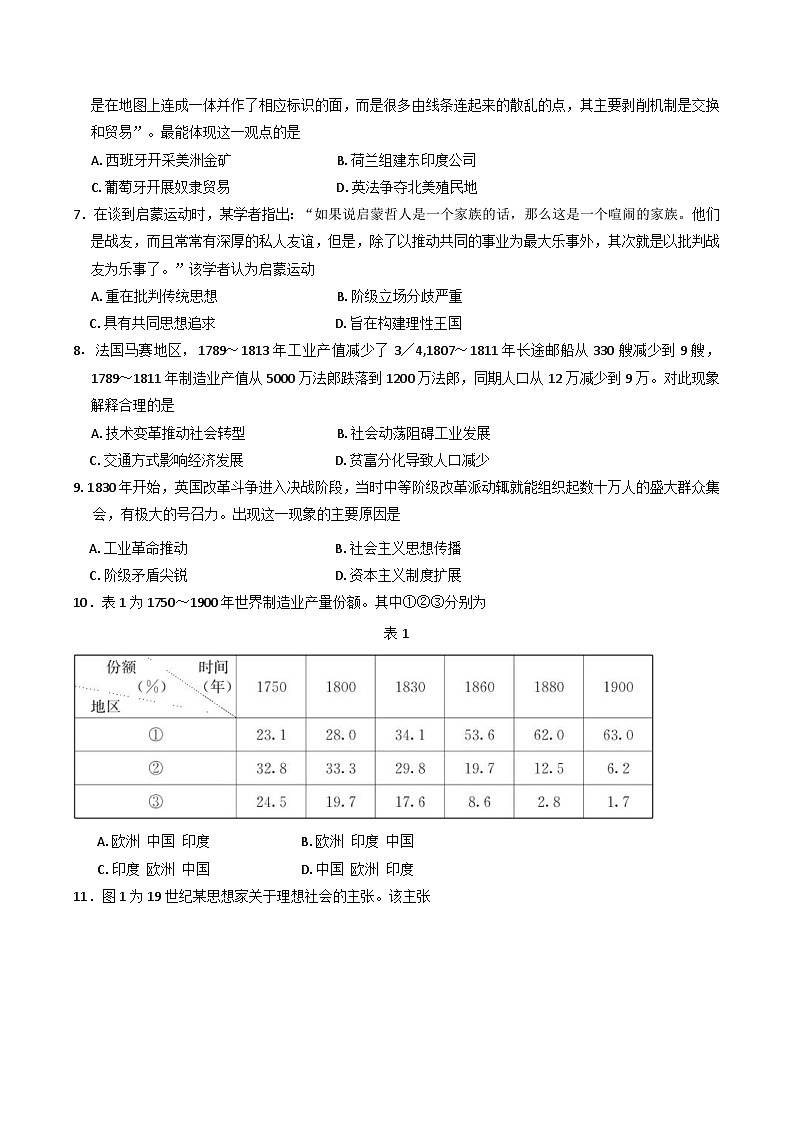 山东省潍坊安丘市等三县2024-2025学年高一下学期期中考试历史试题(含答案）第2页
