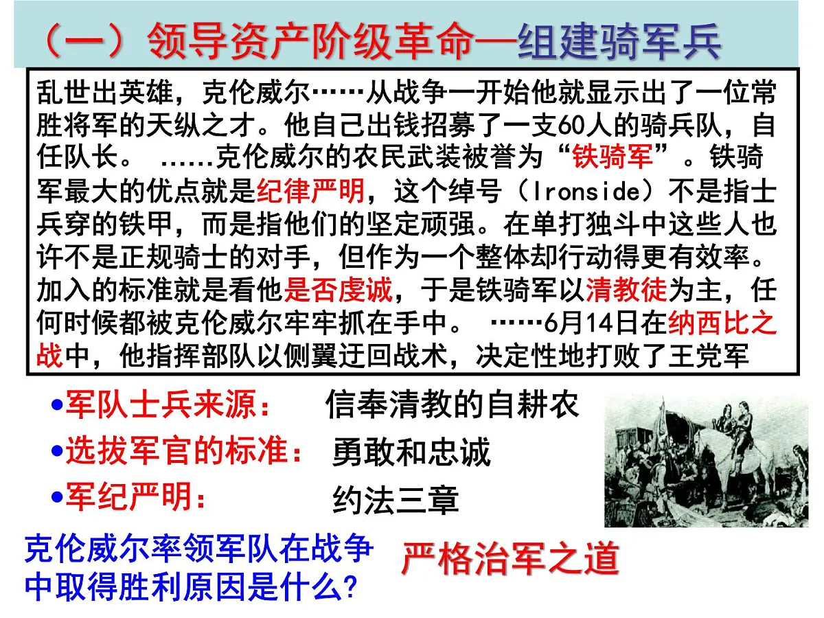 人教版 (新课标)高中历史选修4 3-1《英国革命的领导者克伦威尔》课件第7页