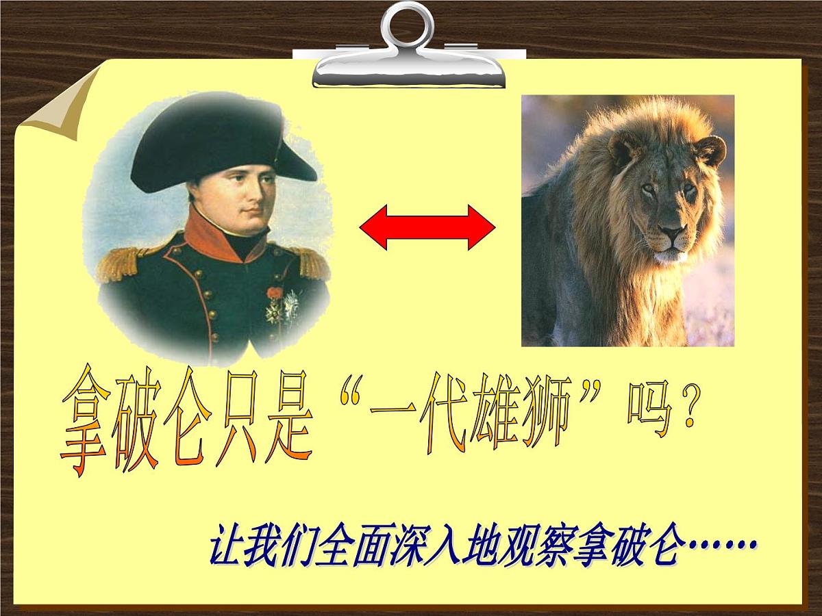 人教版 (新课标)高中历史选修4 3-3《一代雄狮拿破仑》课件第7页