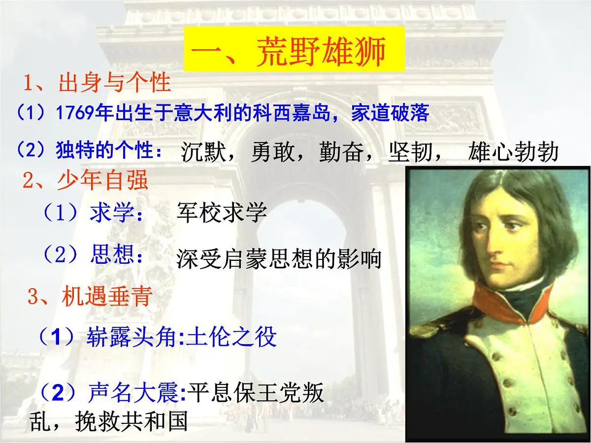 人教版 (新课标)高中历史选修4 3-3《一代雄狮拿破仑》课件第7页
