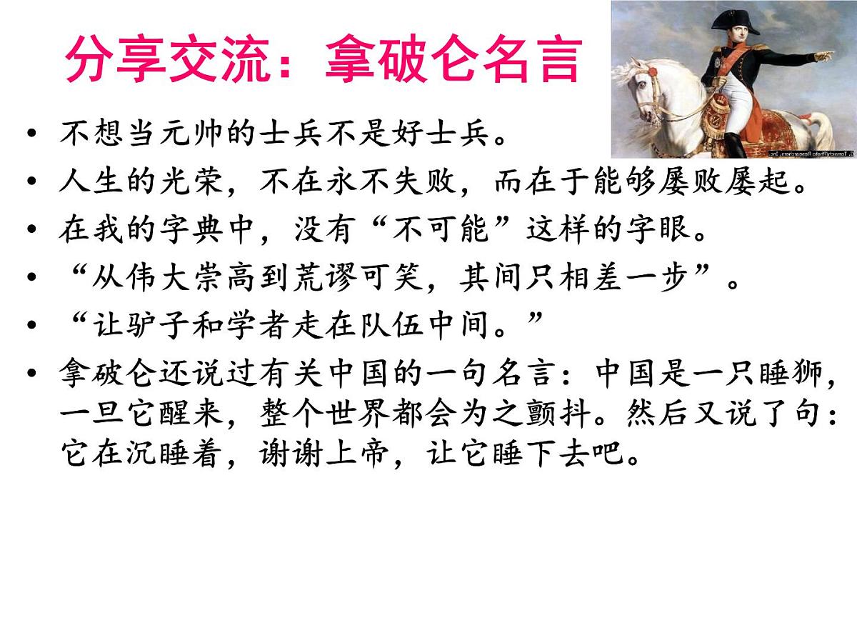 人教版 (新课标)高中历史选修4 3-3《一代雄狮拿破仑》课件第3页