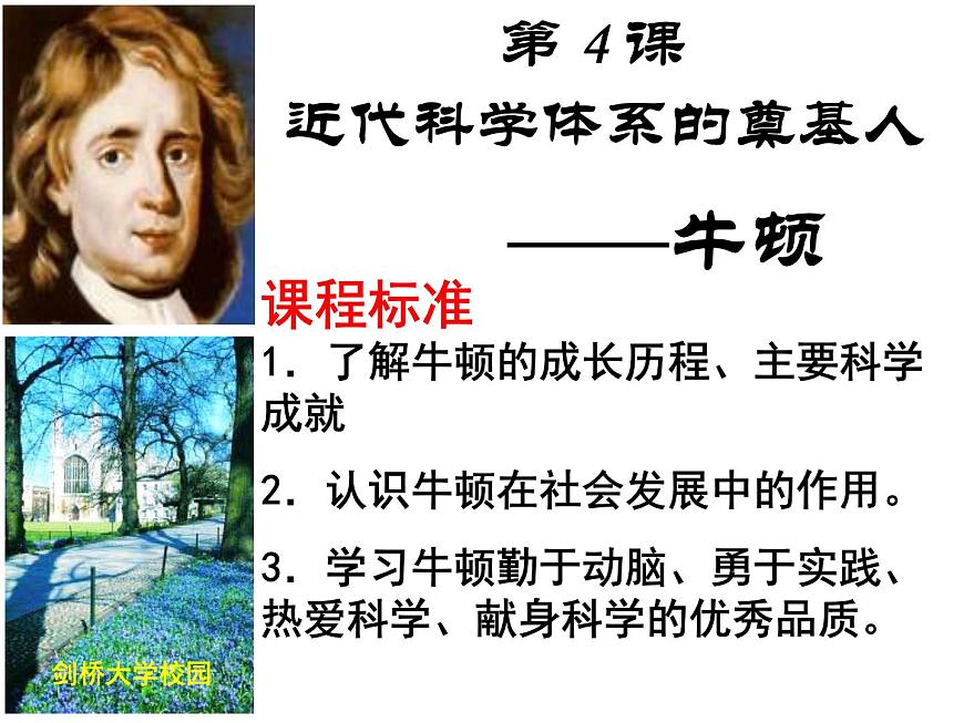 人教版 (新课标)高中历史选修4 6-4《近代科学之父牛顿》课件第2页