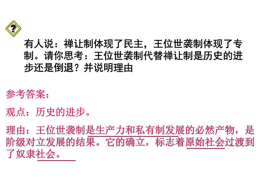 人教版 (新课标)高中历史必修1 1-1《夏、商、西周的政治制度》课件第6页