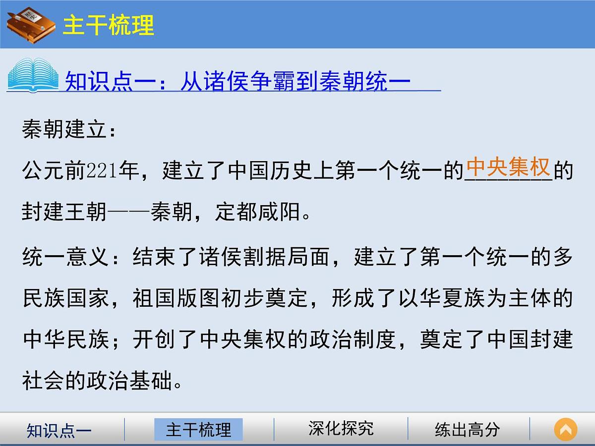 人教版 (新课标)高中历史必修1 1-2《秦朝中央集权制度的形成》课件第4页
