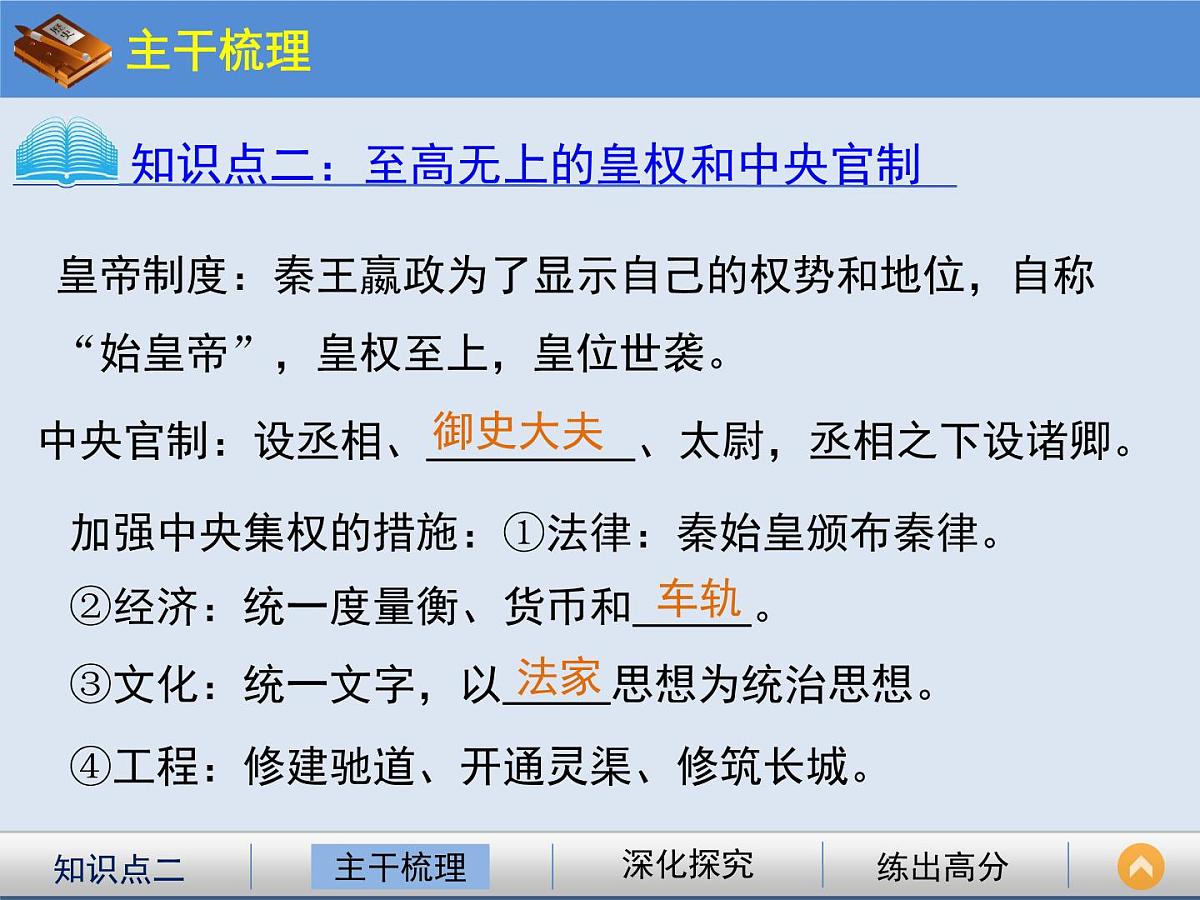 人教版 (新课标)高中历史必修1 1-2《秦朝中央集权制度的形成》课件第5页