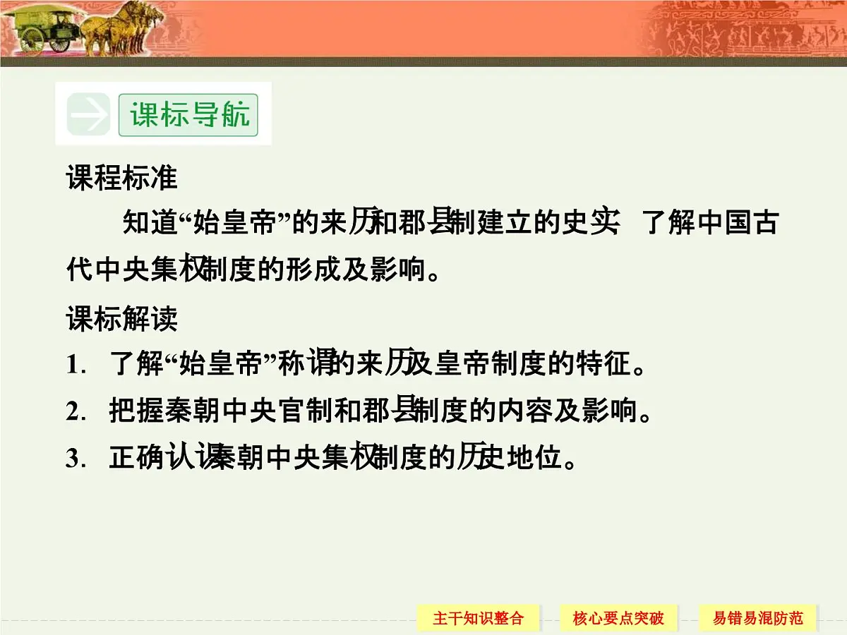 人教版 (新课标)高中历史必修1 1-2《秦朝中央集权制度的形成》导学课件第3页