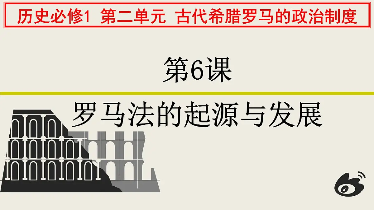 课件—人教版 (新课标)高中历史必修1 2-6《罗马法的起源与发展》第1页