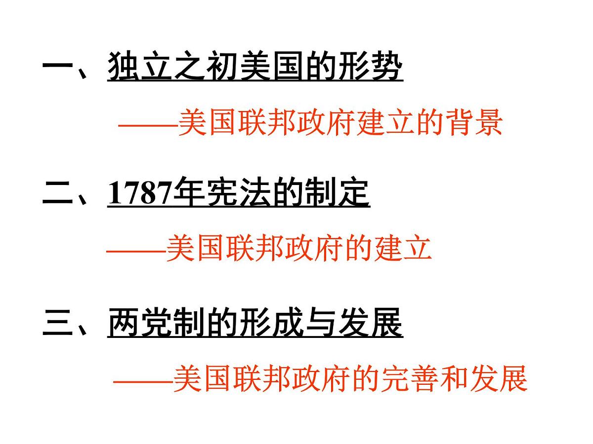 教案—人教版 (新课标)高中历史必修1 3-8《美国联邦政府的建立》课件第5页