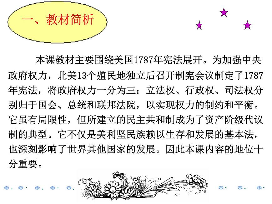 教案—人教版 (新课标)高中历史必修1 3-8《美国联邦政府的建立》说课课件第3页