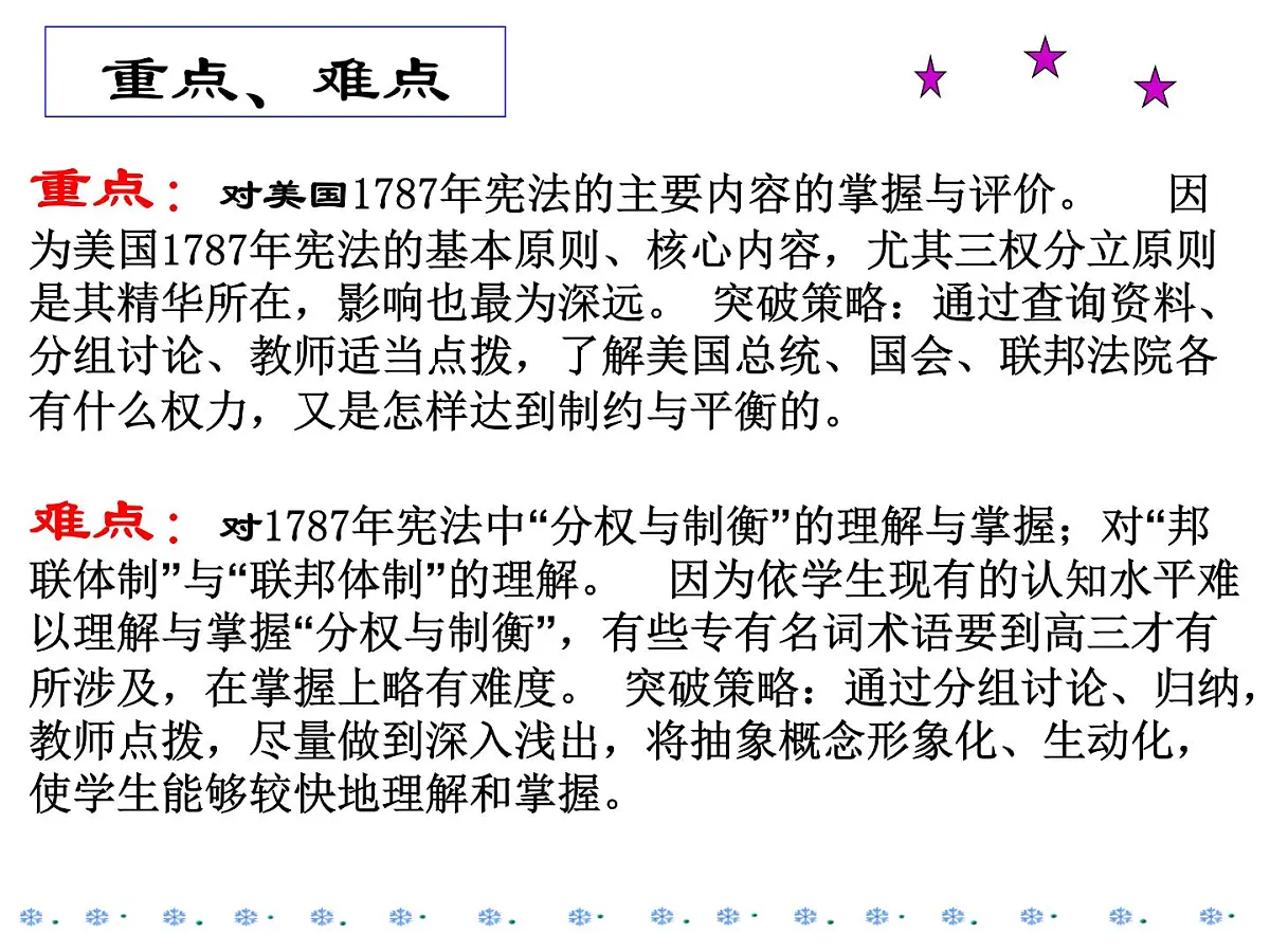 教案—人教版 (新课标)高中历史必修1 3-8《美国联邦政府的建立》说课课件第4页