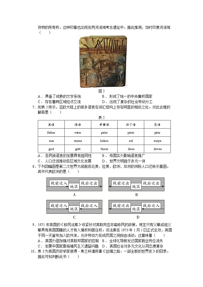 2025高二级年级历史素养拓展四第2页