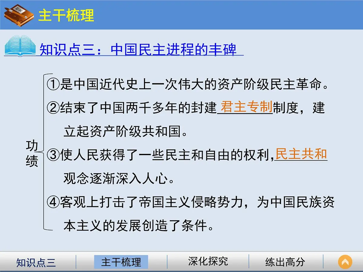人教版 (新课标)高中历史必修1 4-13《辛亥革命》课件第8页