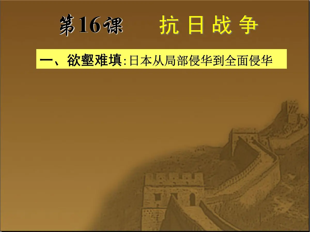 人教版 (新课标)高中历史必修1 4-16《抗日战争》课件第4页