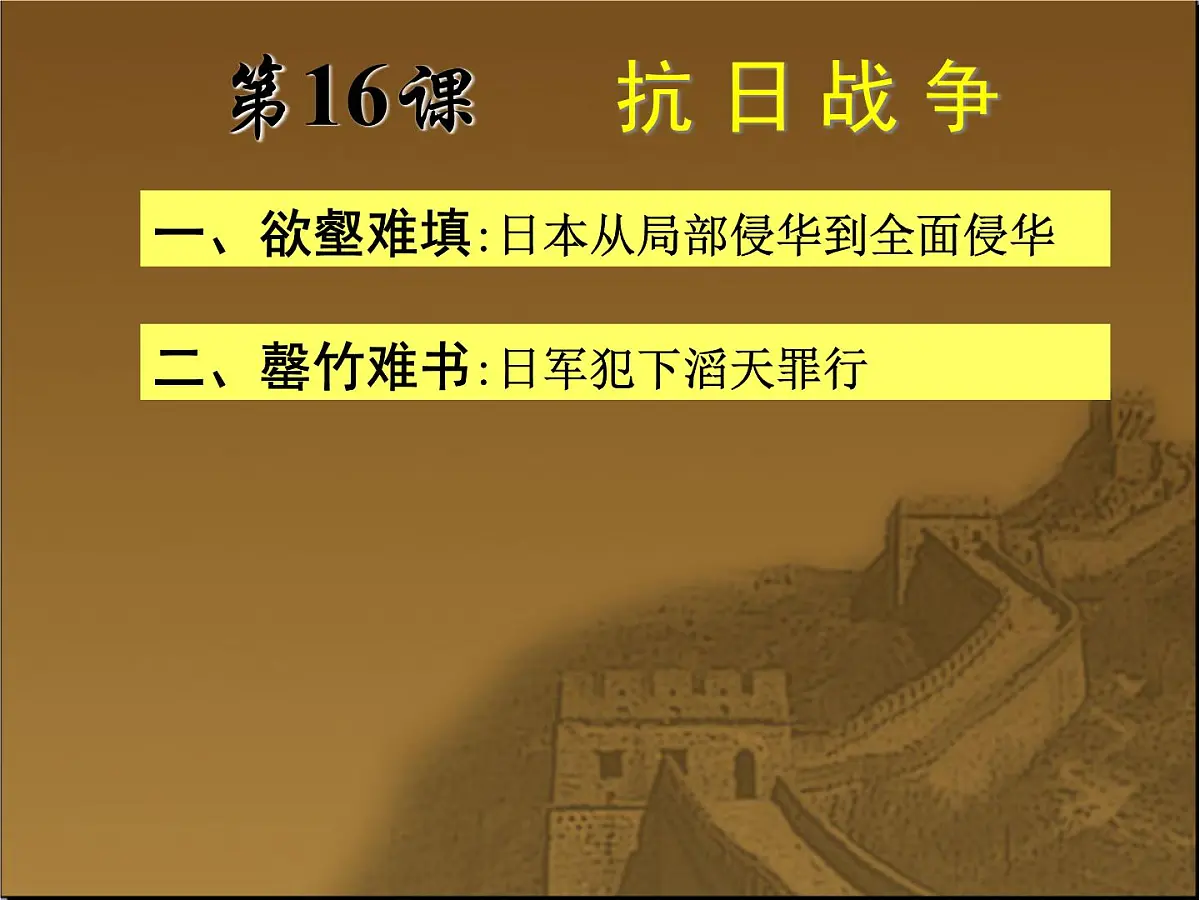 人教版 (新课标)高中历史必修1 4-16《抗日战争》课件第6页