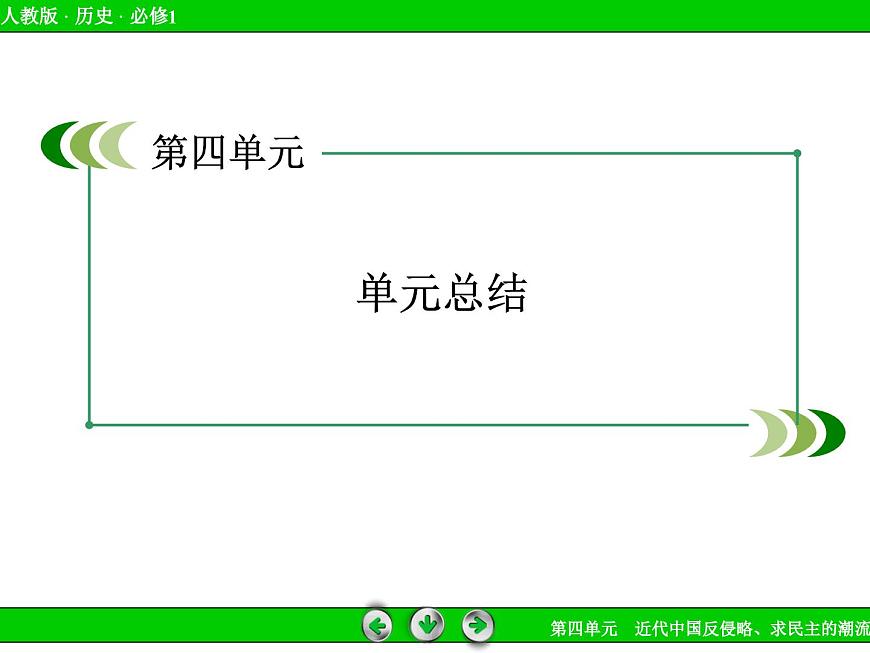 人教版 (新课标)高中历史必修1 第四单元近代中国反侵略求民主的潮流单元复习总结课件第3页