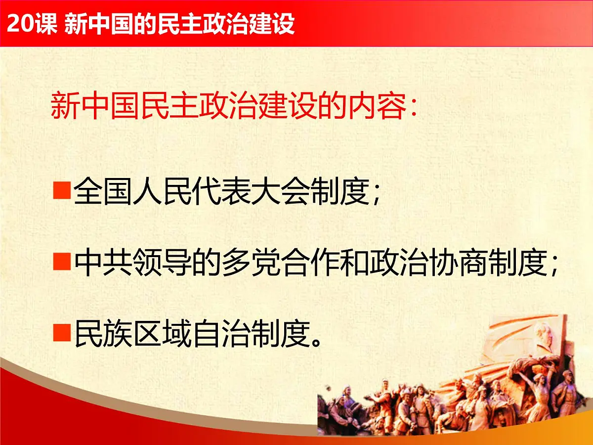 课件—人教版 (新课标)高中历史必修1 6-20《新中国的民主政治建设》第4页