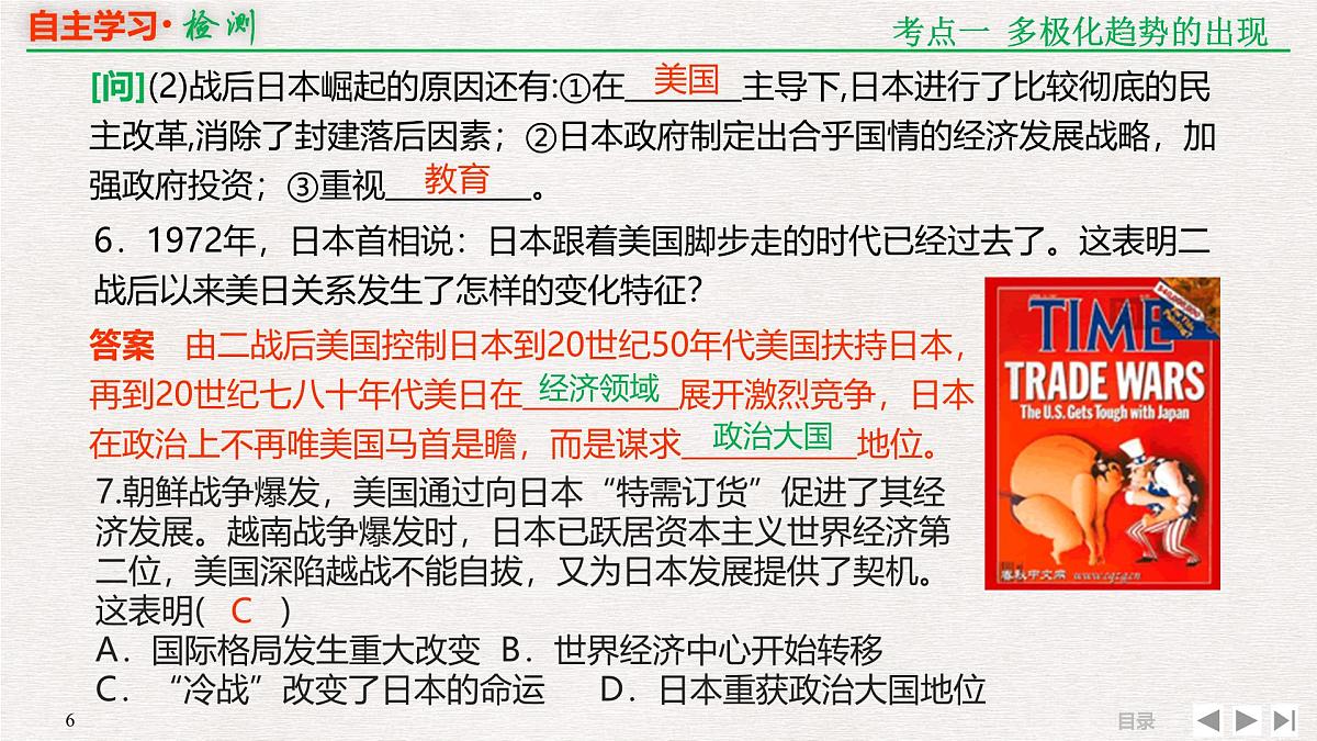 专题串讲课件：人教版 (新课标)高中历史必修1 第八单元世界多极化趋势的出现和加强第6页
