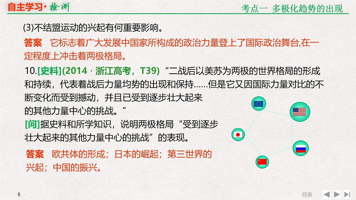 专题串讲课件：人教版 (新课标)高中历史必修1 第八单元世界多极化趋势的出现和加强第8页