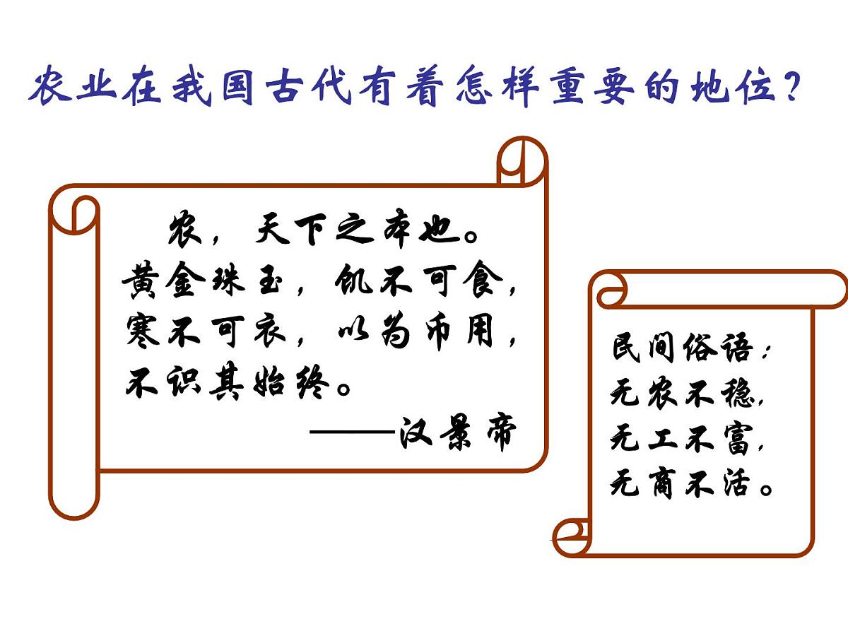 人教版 (新课标)高中历史必修2 第一单元古代中国经济的基本结构与特点复习课件第2页