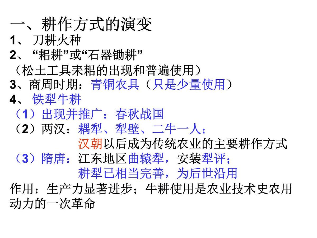 人教版 (新课标)高中历史必修2 第一单元古代中国经济的基本结构与特点复习课件第8页