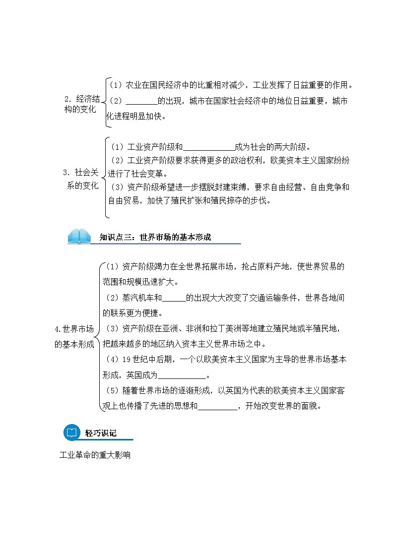 人教版 (新课标)高中历史必修2 2-7《第一次工业革命》导学案第2页