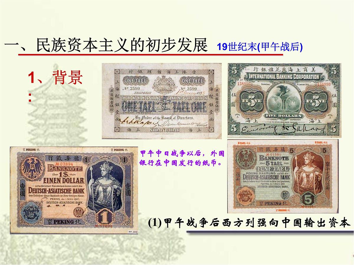 人教版 (新课标)高中历史必修2 3-10《中国民族资本主义的曲折发展》课件第3页