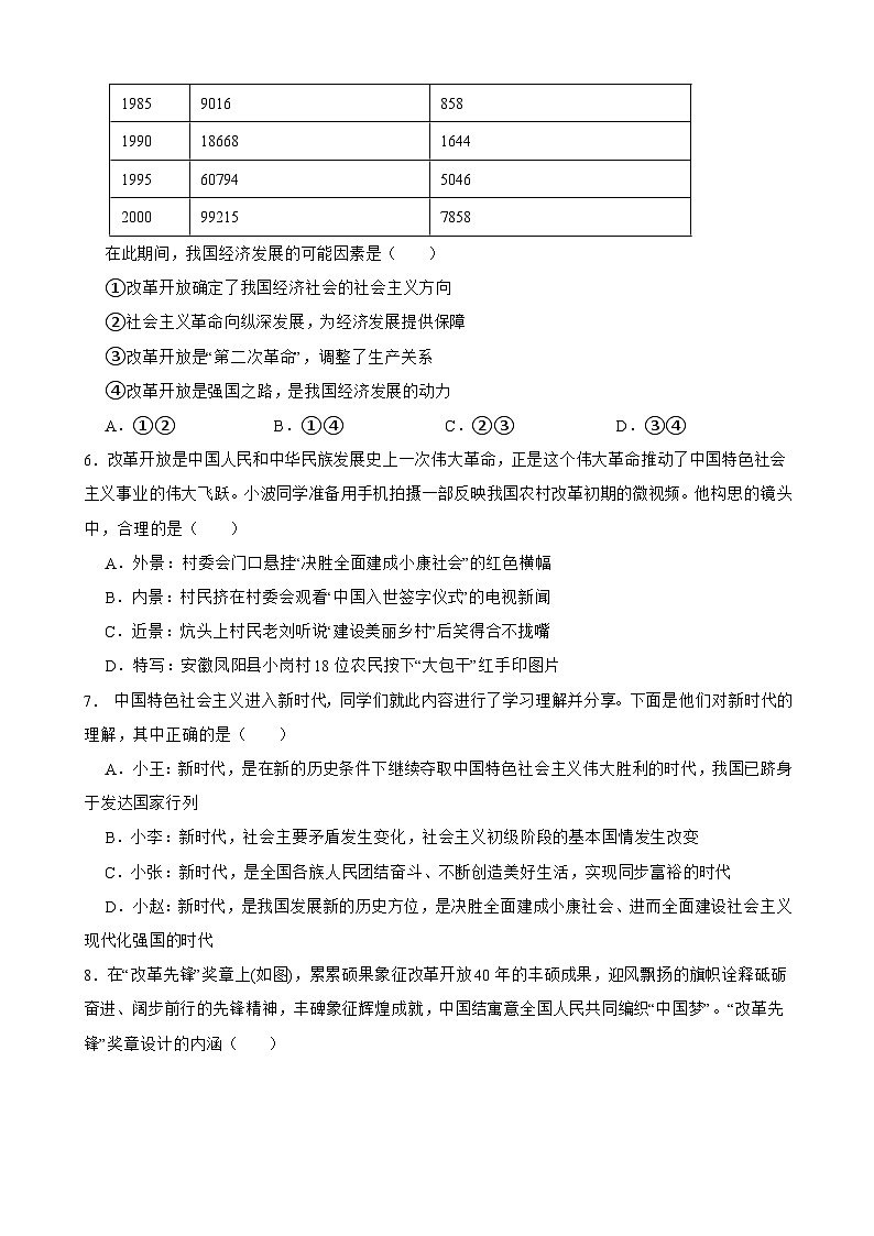 2025年高考政治一轮复习精练 必修3 第一课 历史和人民的选择（含答案+解析）第2页