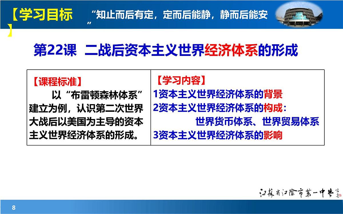 课件—人教版 (新课标)高中历史必修2 8-22《战后资本主义世界经济体系的形成》第8页