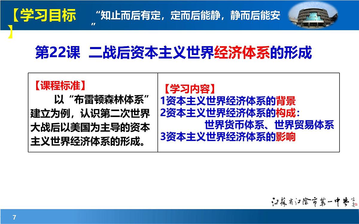 课件—人教版 (新课标)高中历史必修2 8-22《战后资本主义世界经济体系的形成》第7页
