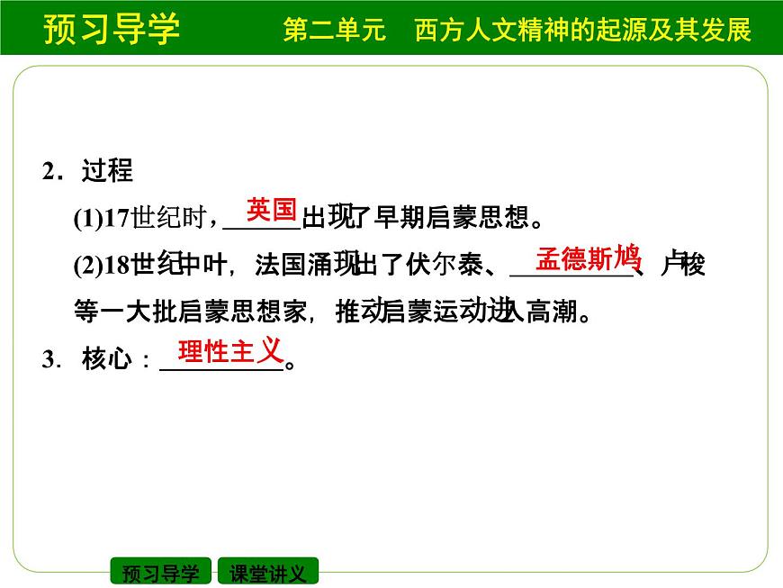 人教版 (新课标)高中历史必修3 2-7《启蒙运动》课件第4页