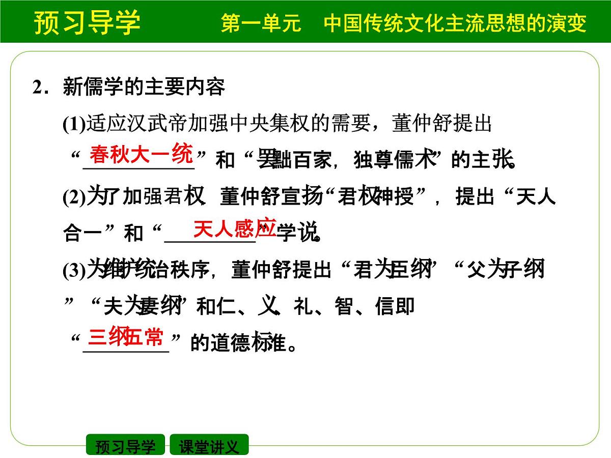 人教版 (新课标)高中历史必修3 1-2《“罢黜百家，独尊儒术”》课件第7页