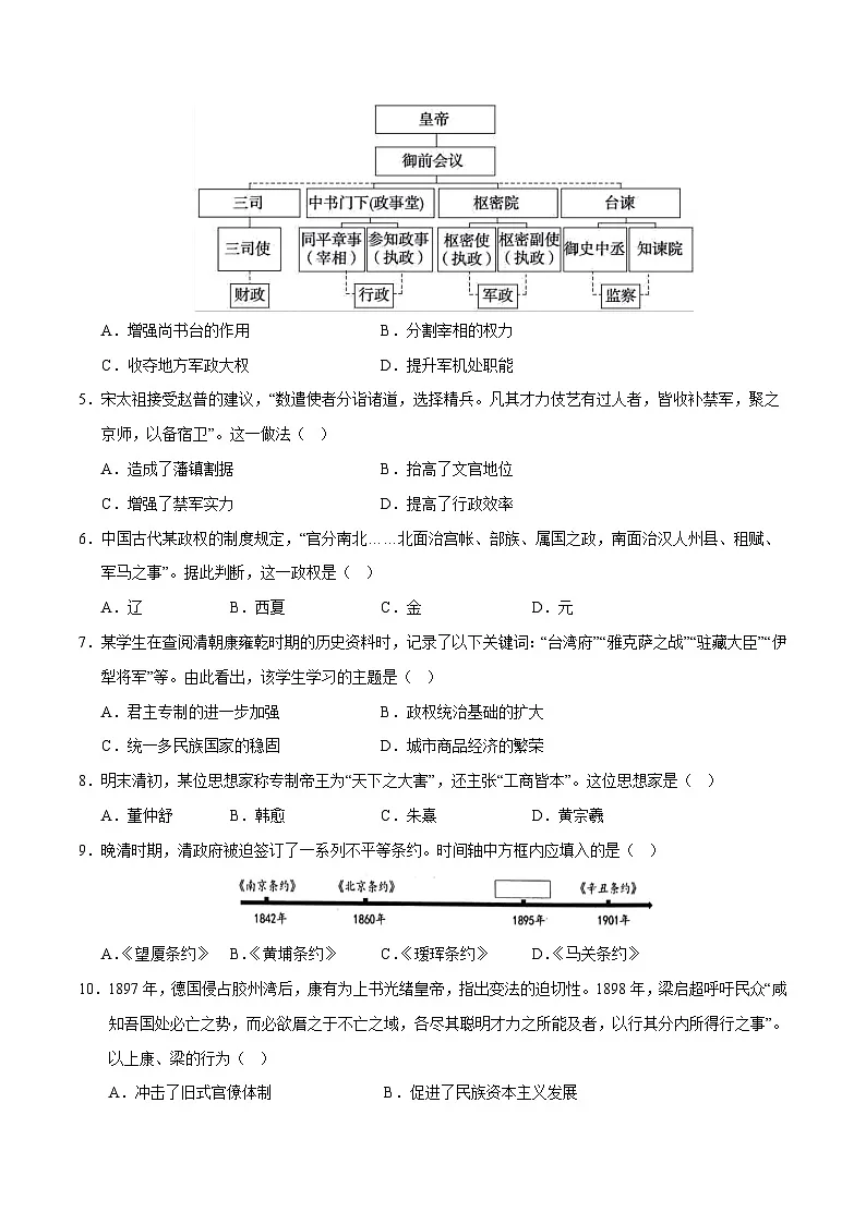 2025年北京市第二次普通高中学业水平合格性考试历史仿真模拟卷02（原卷版）第2页