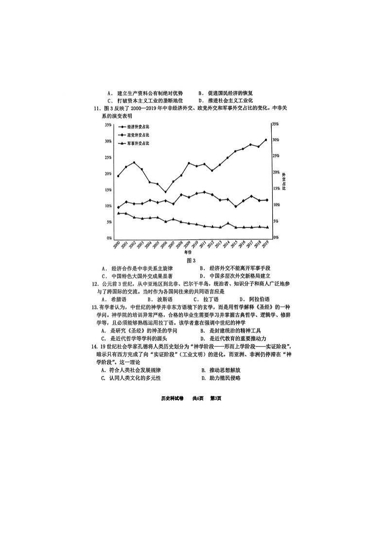 辽宁省实验中学2025届高三下期5月四模考试历史试卷含答案第3页