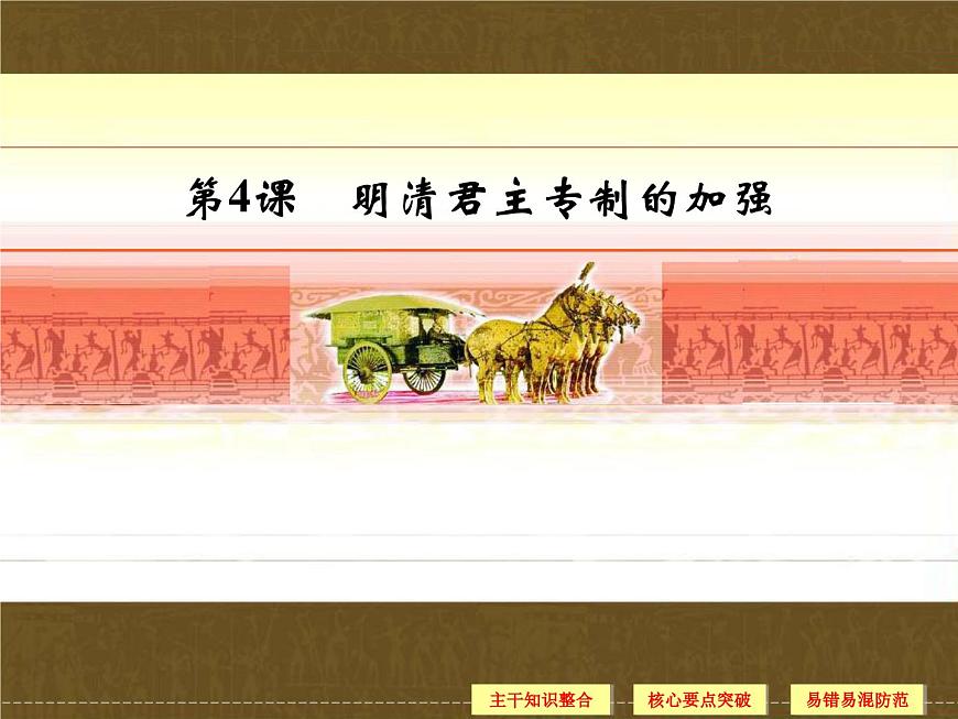 人教版 (新课标)高中历史必修1 1-4《明清君主制度的加强》课件第1页