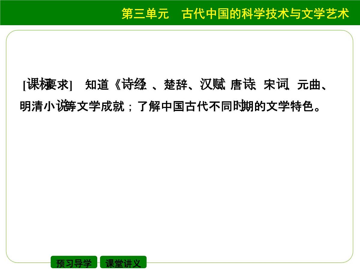 人教版 (新课标)高中历史必修3 3-9《辉煌灿烂的文学》课件第2页