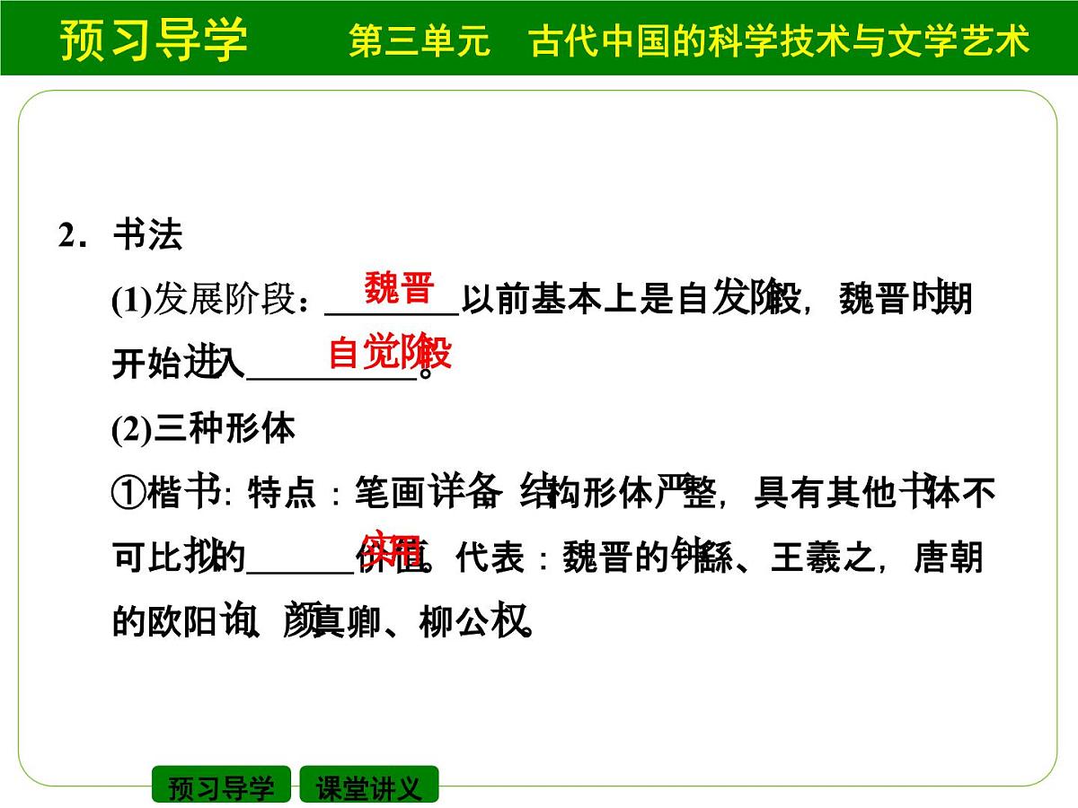人教版 (新课标)高中历史必修3 3-10《充满魅力的书画和戏曲艺术》课件第4页