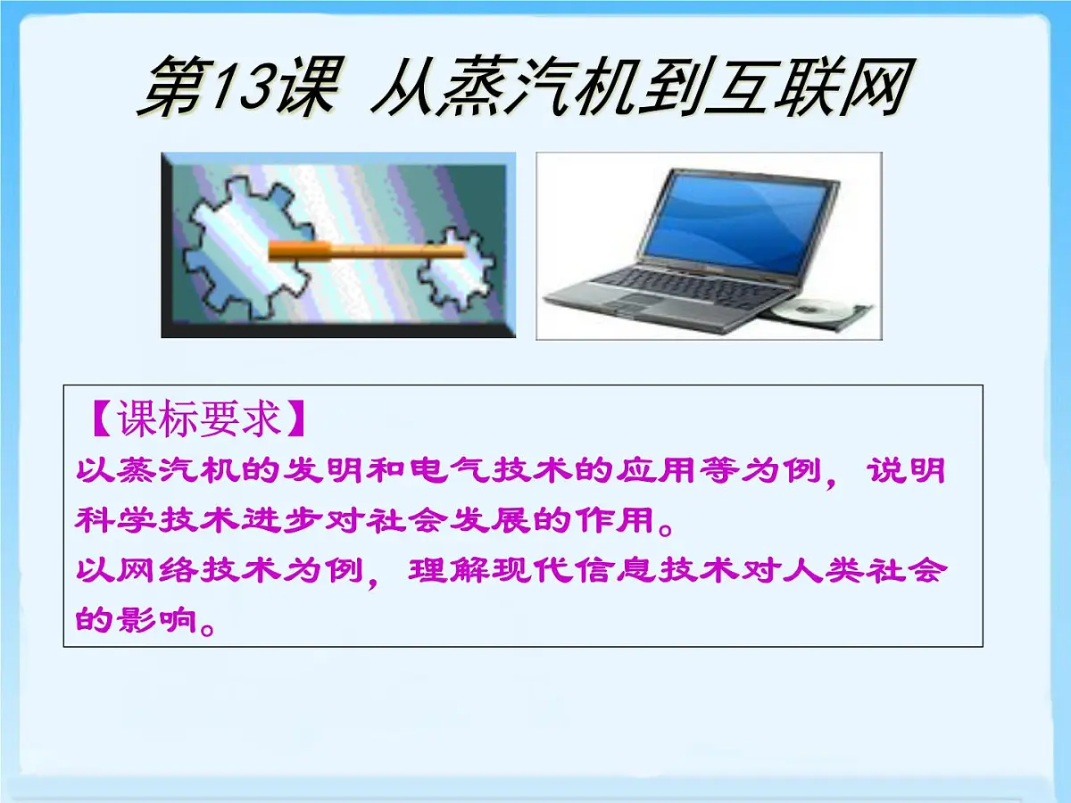 人教版 (新课标)高中历史必修3 4-13《从蒸汽机到互联网》课件第2页