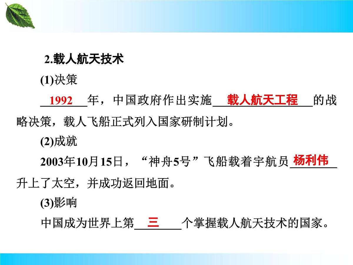 人教版 (新课标)高中历史必修3 6-19《建国以来的重大科技成就》课件第5页