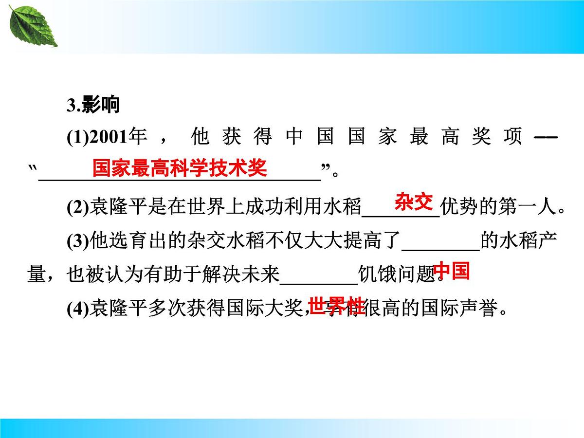 人教版 (新课标)高中历史必修3 6-19《建国以来的重大科技成就》课件第8页