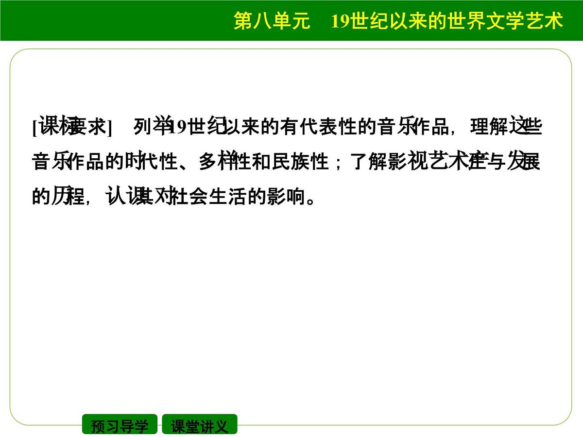 人教版 (新课标)高中历史必修3 8-24《音乐与影视艺术》课件第2页